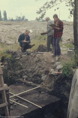 ASBC field school drawing floor plan of IG