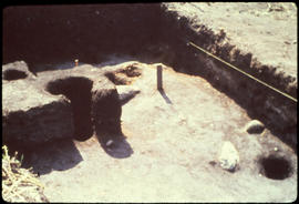 View, looking east, of post hole no. 3