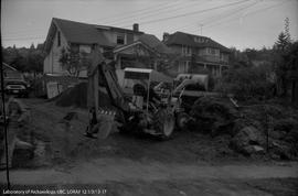 Backhoe working