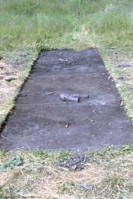 Trench showing top of layer B in EU 1, 2, and 3