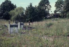 Water screens, Ruth and R.G. in trench