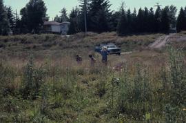 Site overview [with] Ruth, R.G., Deanna in trench