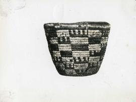 Basket with checkered pattern