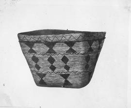 Basket with hour glass pattern