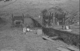 Screens at W - end of trench I.  View to W