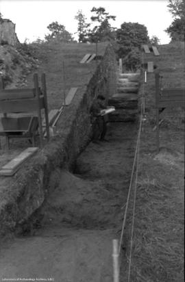 View to NE, trench I N face