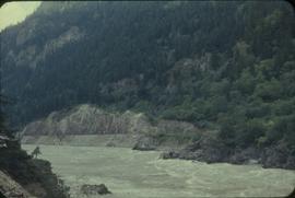 View, to NE, of Milliken site from CPR side of Fraser [river]