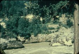 Gill net set across embayment on west bank opp. CNR mile 22.5