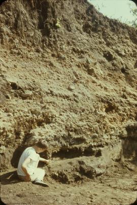 Bulldozed face before excavation