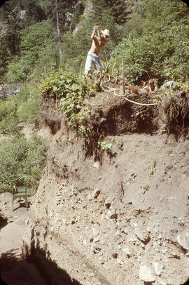 Clearing surface E of 59 trench