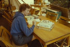 M.J. Sanger preparing John&#039;s Birthday cake