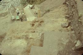 View from above, down and to N, showing gravel removal ramp