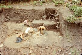 View to east, across &#039;59 trench, of work in area east of 59 trench.  In foreground, L. [Lor ...