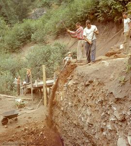 View north along 59 trench showing excavation to east