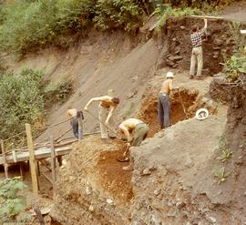 View NE showing excavation and ramp