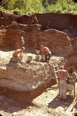 View, to SE, of excavation