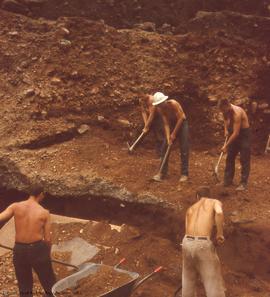 View, to SE, of excavation