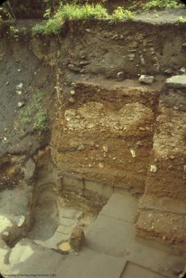 General view, from above, to NE, of 1960 excavation, down to 25 ft.