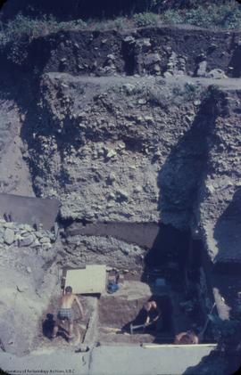 View, to E, from above, of beginning of deep pit.